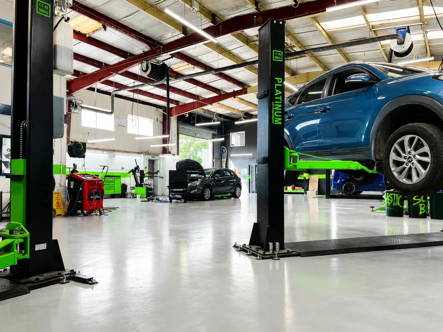 Inside the 247 Autocentre Cwmbran workshop